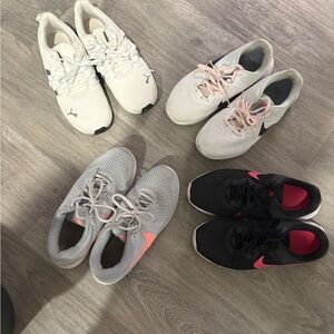 Nike Women's Athletic Shoes - White, Gray, Black, Pink